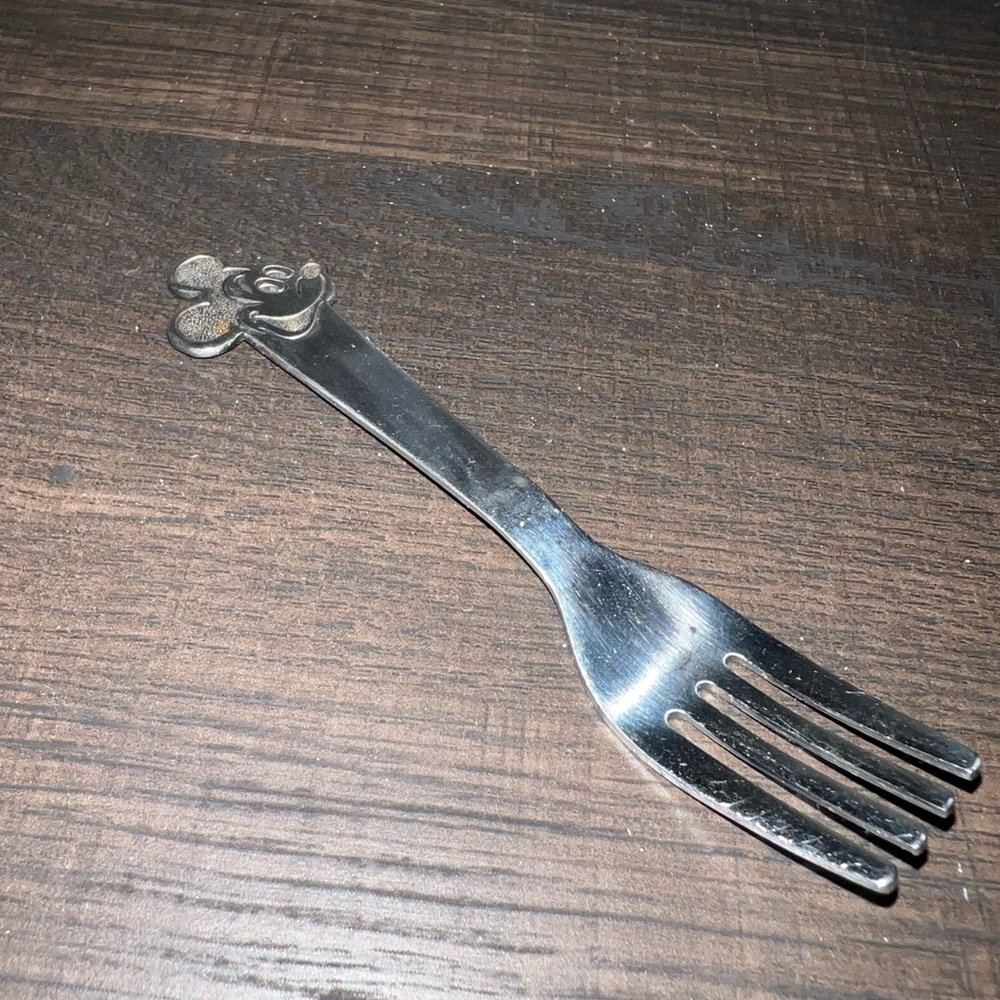 Vintage Mickey Mouse Stainless Steel Fork